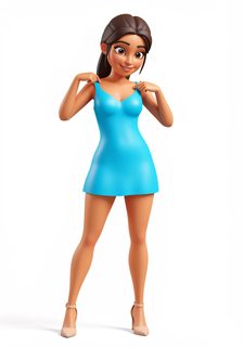 cartoon woman dress