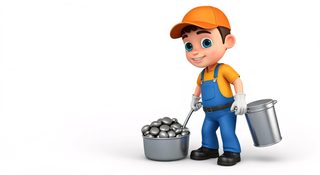 cartoon worker character