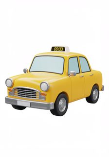 cartoon yellow taxi