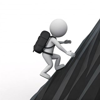 3d-hiker-climbing