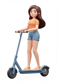 girl on scooter