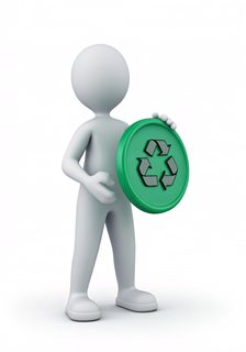 character holding recycle