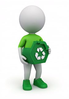 3d recycling character