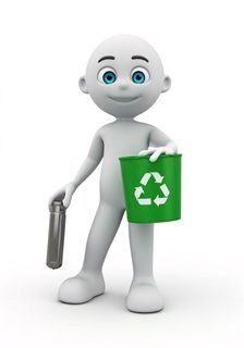 3d recycling character