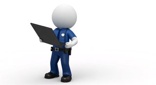 police officer laptop