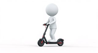 person riding scooter