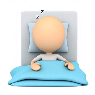 sleeping 3d character