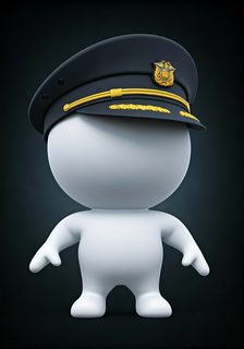 police 3d character