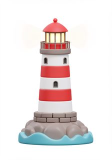 3d coastal lighthouse