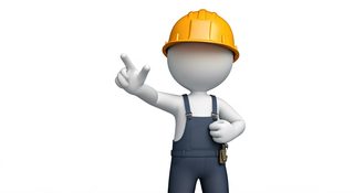 Construction Worker Pointing