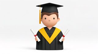 3d graduate character