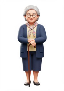 elderly woman character