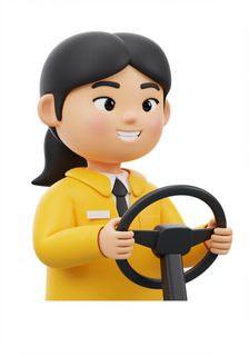 female driver character