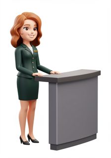 female receptionist