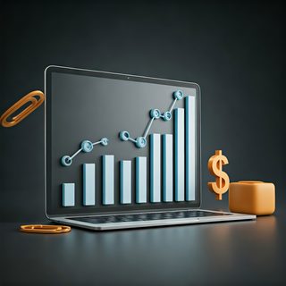 financial growth laptop