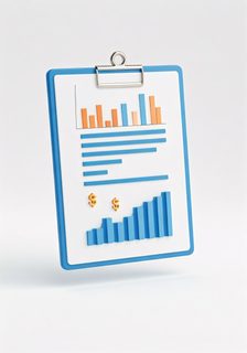 financial report clipboard