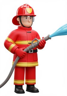 Fireman with Hose