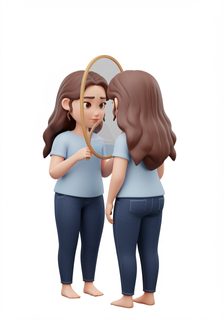 girl in mirror