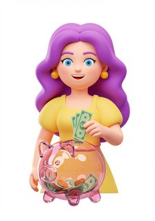 girl saving money