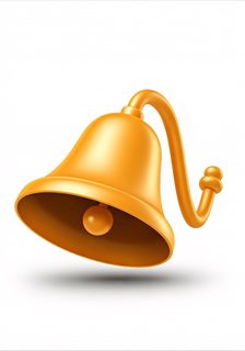 3d gold bell