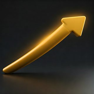 golden growth arrow