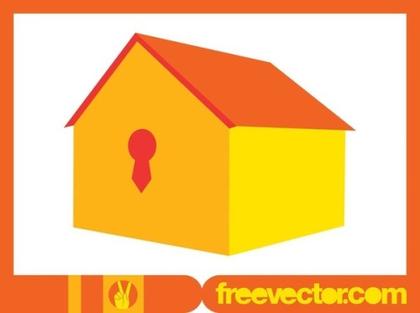 3D House Icon Free Vector