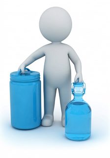 character with containers