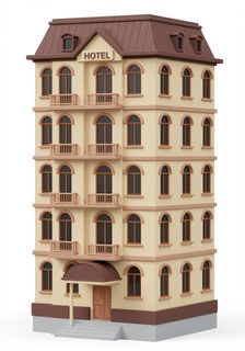 3d hotel building