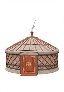 mongolian yurt illustration
