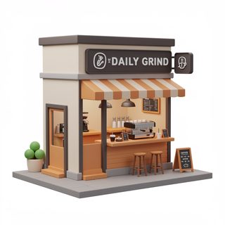 isometric coffee shop
