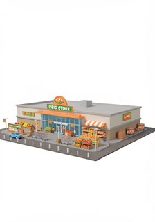isometric supermarket store