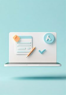 3d laptop document