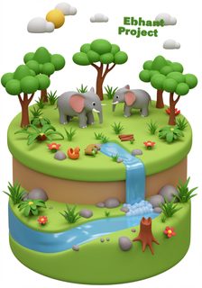 elephant safari diorama