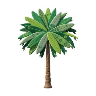 surfboard palm tree