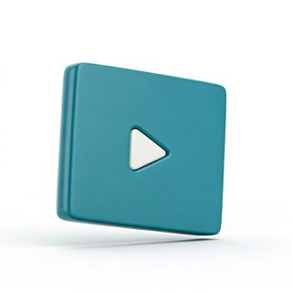 3d play button
