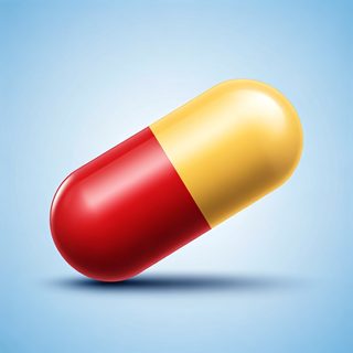 red yellow capsule