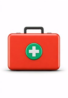 red first aid box