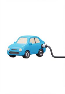 blue electric car