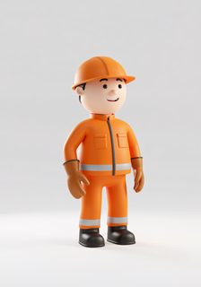3d construction worker