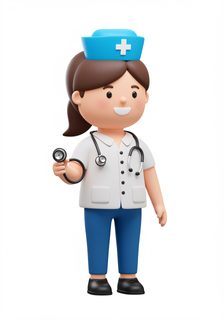 3d cartoon nurse