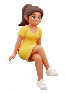 young woman character
