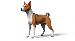 basenji dog render