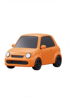 orange 3d car
