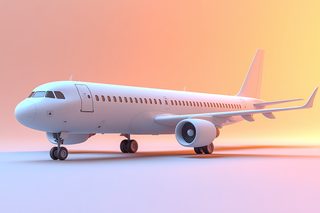 commercial airplane render