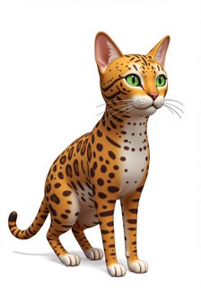 3d bengal cat