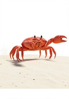 red-crab-sand