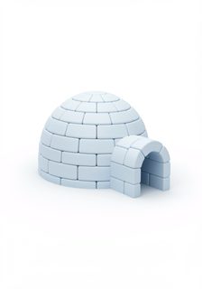 snow igloo render