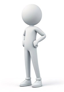 standing white figure