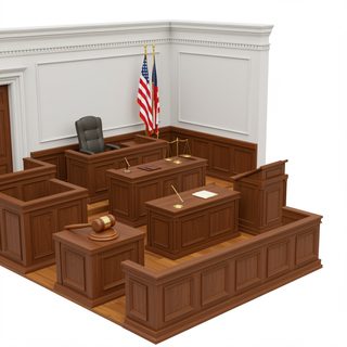 american courtroom interior