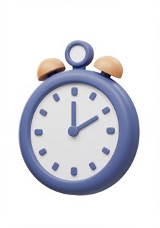 blue alarm clock